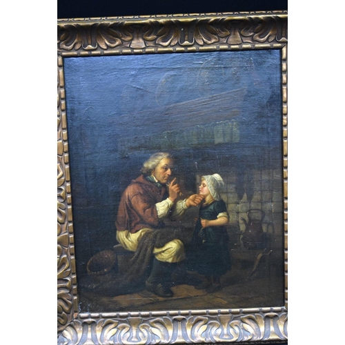 2853 - A framed pair of 19th century Dutch school oil on Canvas 43 x 35 cm