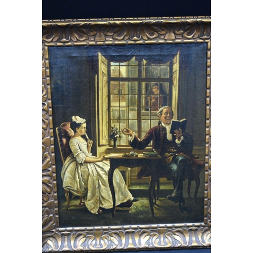 2853 - A framed pair of 19th century Dutch school oil on Canvas 43 x 35 cm