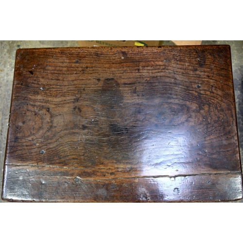 2863 - A 18th Century oak stool 52 x 36 x 52cm.