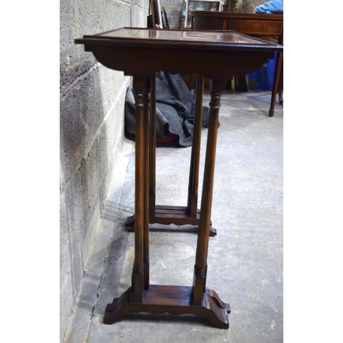 2865 - A nest of mahogany inlaid tables 56 x 38 x 71cm (3).