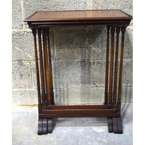 2865 - A nest of mahogany inlaid tables 56 x 38 x 71cm (3).