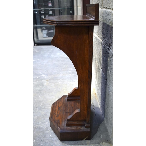 2867 - A small  oak one drawer lectern 45 x 29 x  85cm .