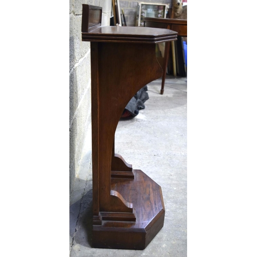 2867 - A small  oak one drawer lectern 45 x 29 x  85cm .