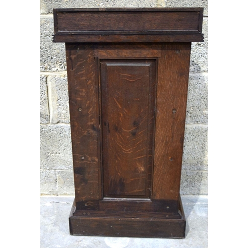 2867 - A small  oak one drawer lectern 45 x 29 x  85cm .