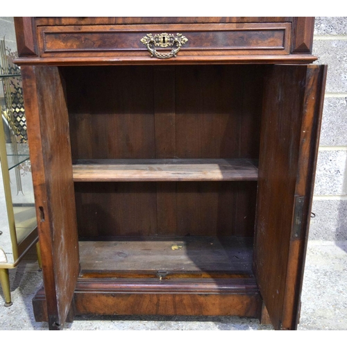 2872 - A rare mahogany  burr walnut veneered dentist cabinet 82 x 41 x 173 cm.