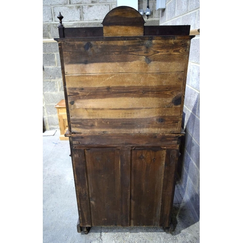 2872 - A rare mahogany  burr walnut veneered dentist cabinet 82 x 41 x 173 cm.