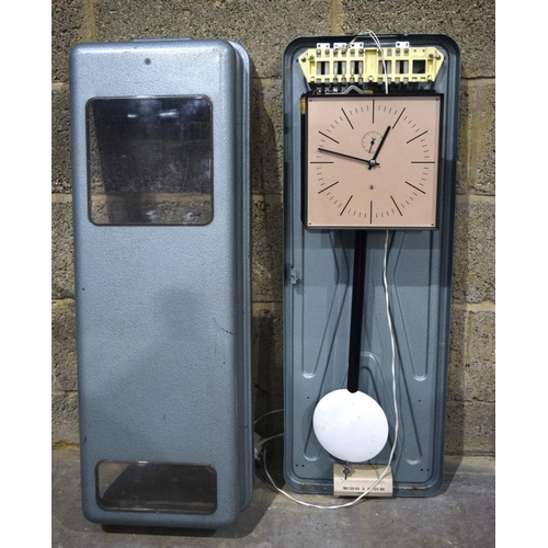 2875 - A German Electric  T N Industrial master clock 90cm.