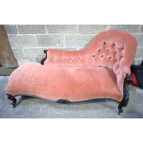 2892 - A Victorian Chaise Lounge 176 cm .