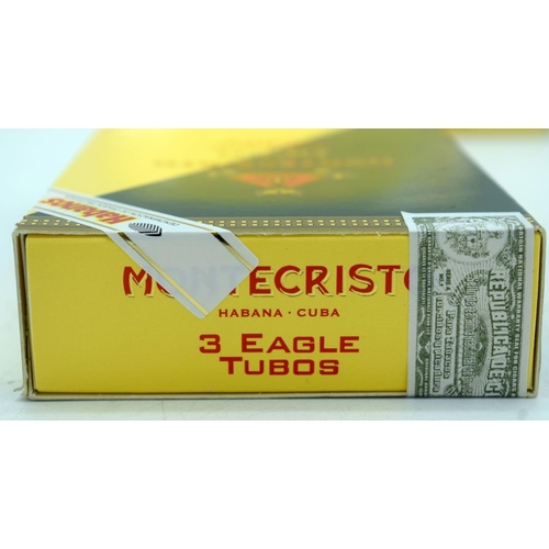 2917 - Montecristo  Boxes No 4 Cuban cigars together with two Montecristo Eagle Tubos sealed (31))