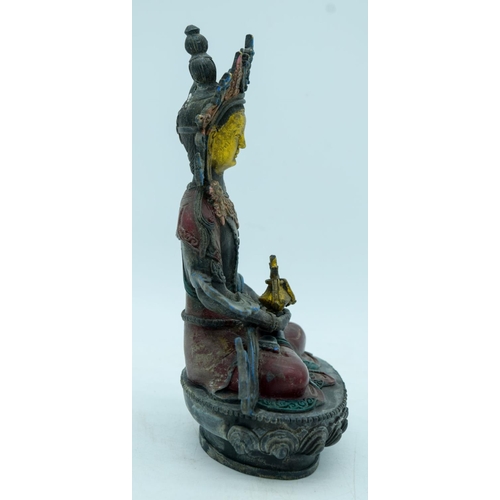 2950 - A Chinese Tibetan bronze Buddha 21cm.