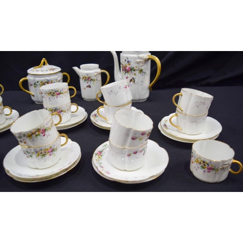 2992 - A French ceramic Coffee pot and cups set Qty.