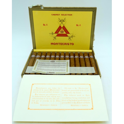 2917 - Montecristo  Boxes No 4 Cuban cigars together with two Montecristo Eagle Tubos sealed (31))