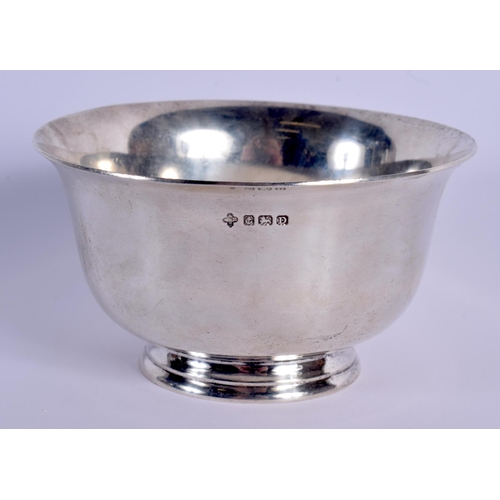 776 - AN ART DECO SILVER BOWL. Birmingham 1928. 206 grams. 6 cm x 11 cm.