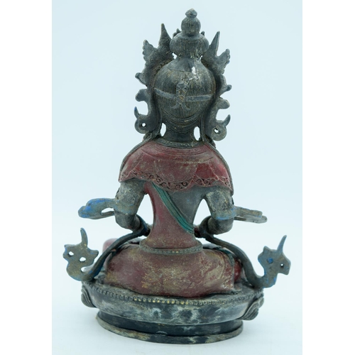 2950 - A Chinese Tibetan bronze Buddha 21cm.