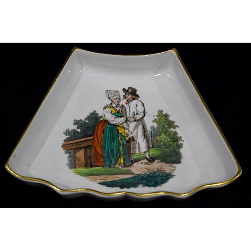 2957 - A set of Swedish Wingaker ceramic dishes depicting Swedish folk in various pursuits 17 x 13cm (6)