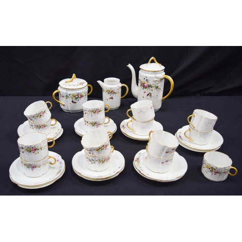 2992 - A French ceramic Coffee pot and cups set Qty.