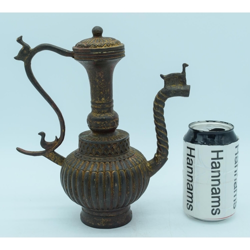 3003 - An Islamic  metal water jug 23 cm.