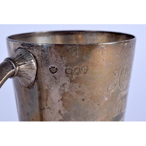 777 - AN ANTIQUE SILVER CHRISTENING MUG. London 1891. 161 grams. 10 cm high.