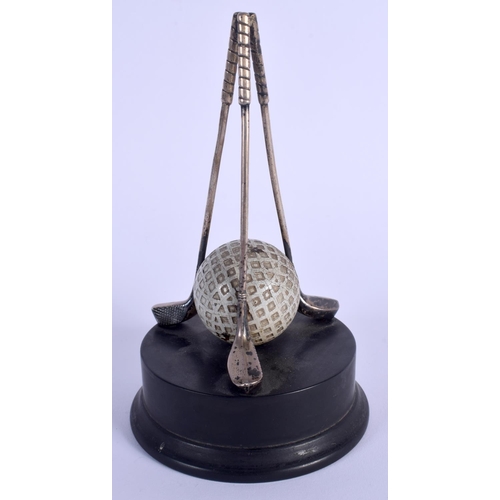 783 - AN ART DECO SILVER GOLFING TROPHY. London 1927. 16 cm high.