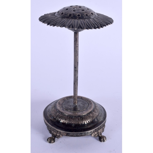 813 - A POLISH SILVER JUDAIC SILVER SPICE TOWER by F Almenar, modelled as a sunflower. 157 grams. 15 cm hi... 