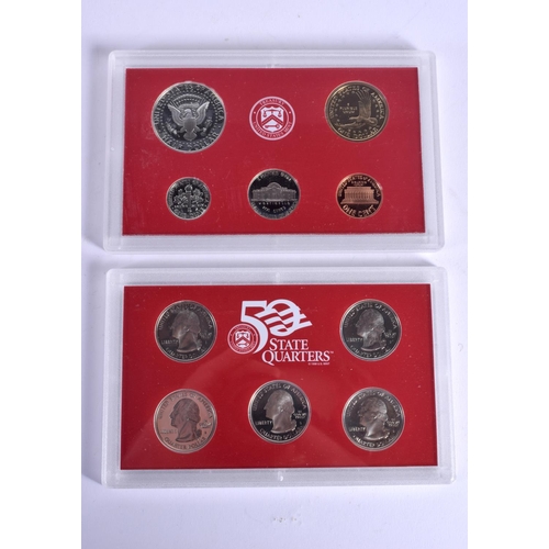 921 - THREE BOXED AMERICAN SILVER PROOF COIN SETS. (3)