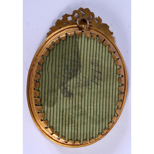 948 - AN ANTIQUE PAINTED IVORY PORTRAIT MINIATURE painted with a female. Image 6.5 cm x 4.5 cm.