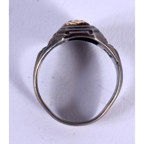 952 - A VINTAGE SILVER USA CLASS RING. 3 grams. L.