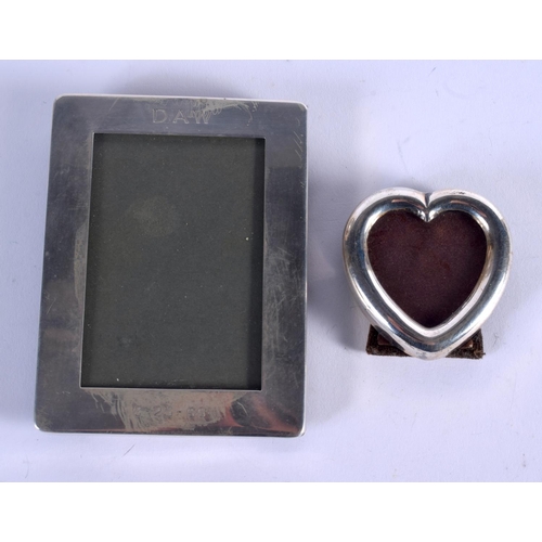 971 - TWO STERLING SILVER PHOTOGRAPH FRAMES. 123 grams. Largest 10 cm x 7.5 cm. (2)