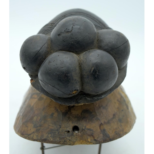 37 - AFRICAN TRIBAL BAULE KPWAN MASK, IVORY COAST. 37cm x 18cm