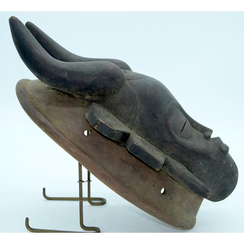 38 - AFRICAN TRIBAL SENUFO KPELIE, IVORY COAST.  38 cm x 16cm