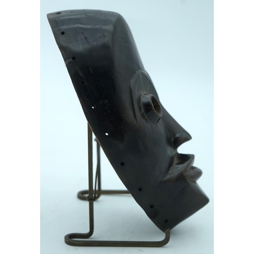 40 - AFRICAN TRIBAL DAN BUGLE MASK, IVORY COAST / LIBERIA.  24cm x 14cm