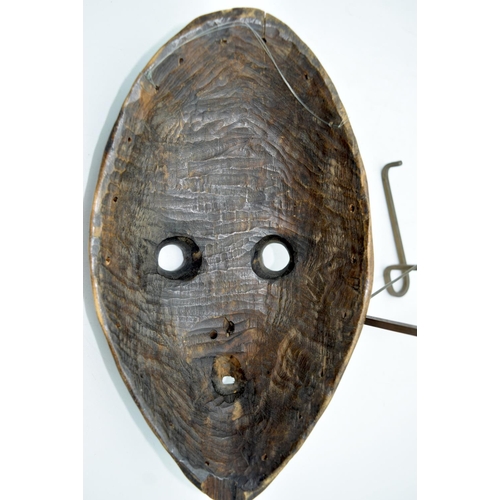 40 - AFRICAN TRIBAL DAN BUGLE MASK, IVORY COAST / LIBERIA.  24cm x 14cm