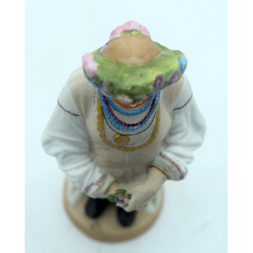 51 - A 19TH CENTURY RUSSIAN BISQUE PORCELAIN FIGURE OF A STANDING FEMALE Gardner factory, modelled as a f... 