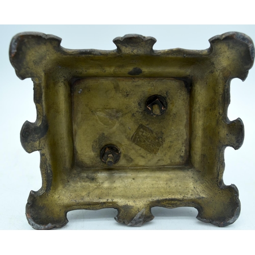 55 - A PAIR OF 19TH CENTURY JAPANESE MEIJI PERIOD BRONZE OKIMONO CANDLESTICKS in the manner of Miyao Eisu... 