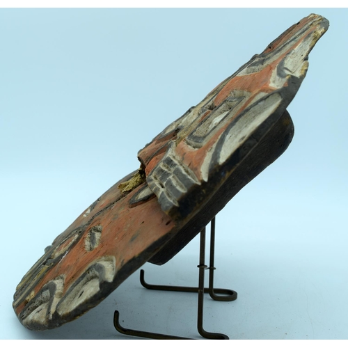 58 - AFRICAN TRIBAL TEKE TSAYE MASK, DR CONGO.  38 cm x 35cm