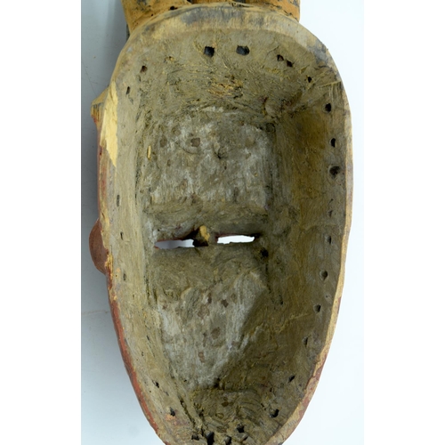 7 - AFRICAN TRIBAL IGBO MASK, NIGERIA.  40cm x 14cm
