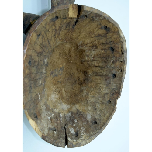 9 - AFRICAN TRIBAL MOSSI MASK, BURKINA FASO.  39cm x 16cm