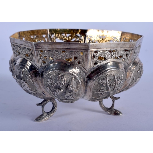 1057 - AN ANTIQUE INDIAN SILVER BOWL. 81 grams. 5.5 cm x 9 cm.