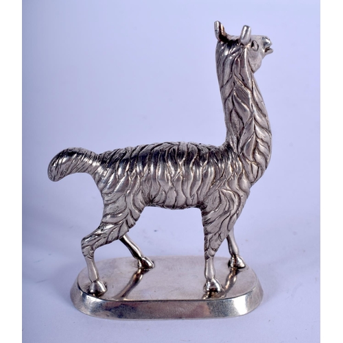 1103 - A CONTINENTAL WHITE METAL ALPACA. 91 grams. 7 cm x 5 cm.