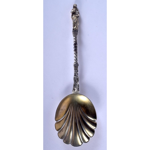 1104 - A VICTORIAN SILVER APOSTLE SPOON. Sheffield 1851. 80 grams. 20 cm long.