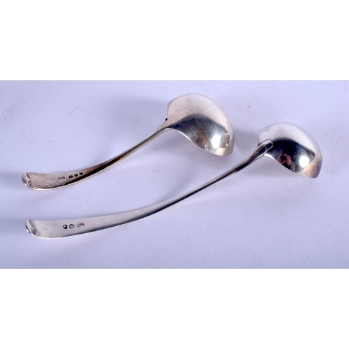 1128 - TWO ANTIQUE SILVER SPOONS. London 1914 & another. 65 grams. Largest 17 cm long. (2)