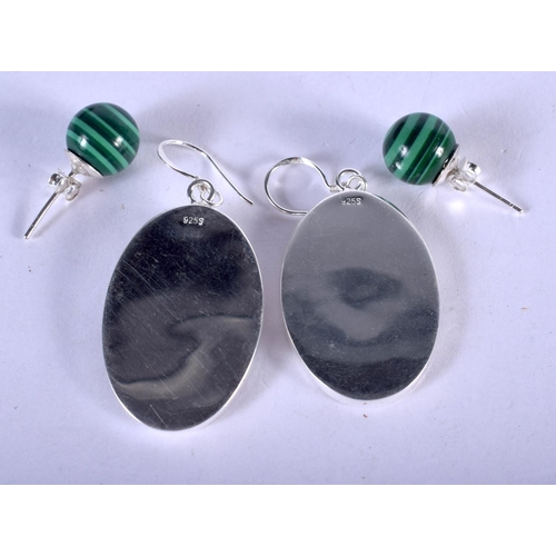 1191 - TWO PAIRS OF SILVER EARRINGS. 13 grams. (4)