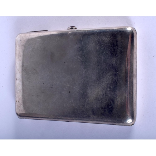 1195 - AN ANTIQUE RUSSIAN SILVER CIGARETTE CASE. 201 grams. 12 cm x 8 cm.