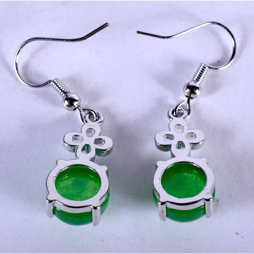 1200 - A PAIR OF SILVER EARRINGS. 4.6 grams. 2 cm x 1 cm.