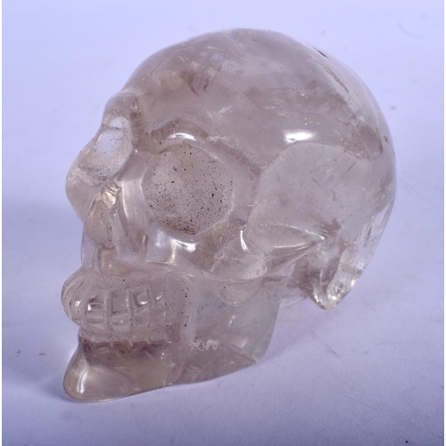 1210 - A CONTINENTAL ROCK CRYSTAL SKULL. 8 cm x 6 cm.