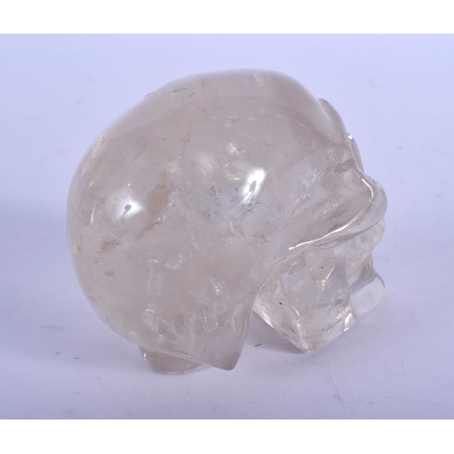 1210 - A CONTINENTAL ROCK CRYSTAL SKULL. 8 cm x 6 cm.