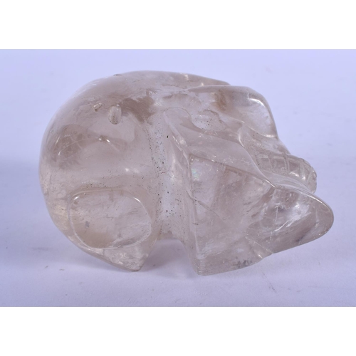 1210 - A CONTINENTAL ROCK CRYSTAL SKULL. 8 cm x 6 cm.