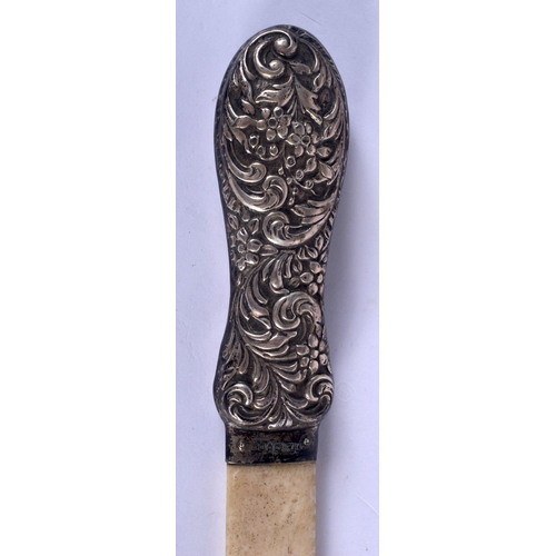 1234 - AN EDWARDIAN SILVER LETTER OPENER. London 1908. 81 grams. 36 cm long.