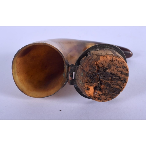 1276 - A 19TH CENTURY SCOTTISH CARVED HORN SNUFF MULL. 10 cm x 5 cm.