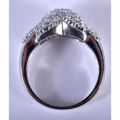 1298 - A SILVER RING. O/P. 5 grams.